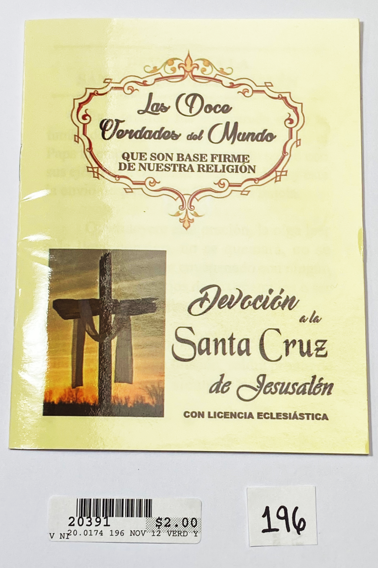 LAS DOCE VERDADES DEL MUNDO - DEVOCIÓN A LA SANTA CRUZ <br> (x12)