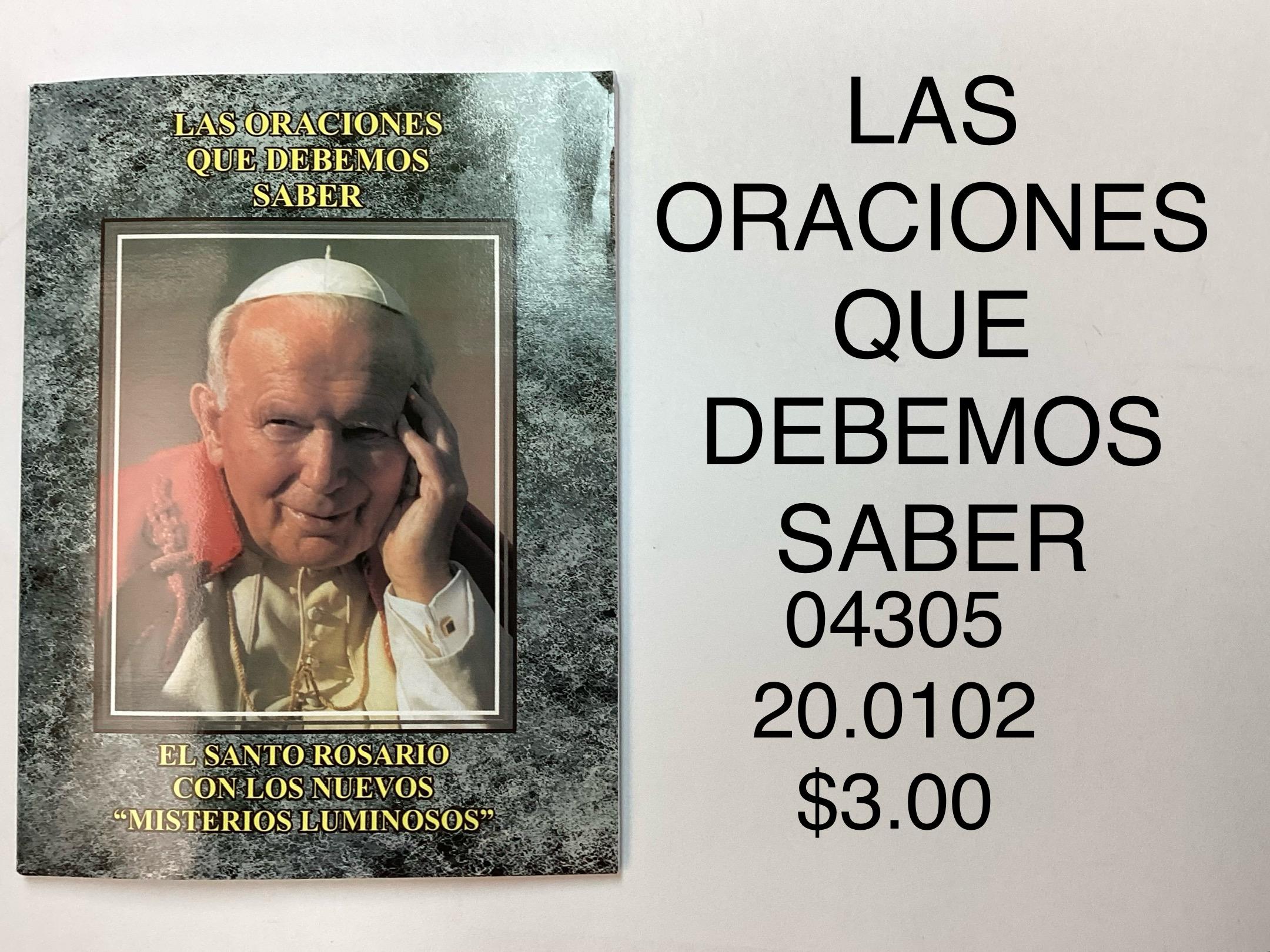 LAS ORACIONES QUE DEBEMOS SABER <br> (x12)